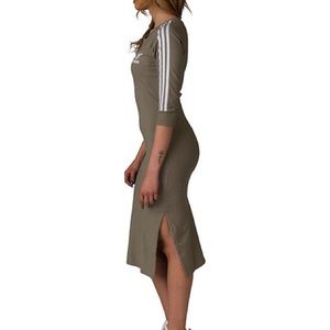olive green adidas dress